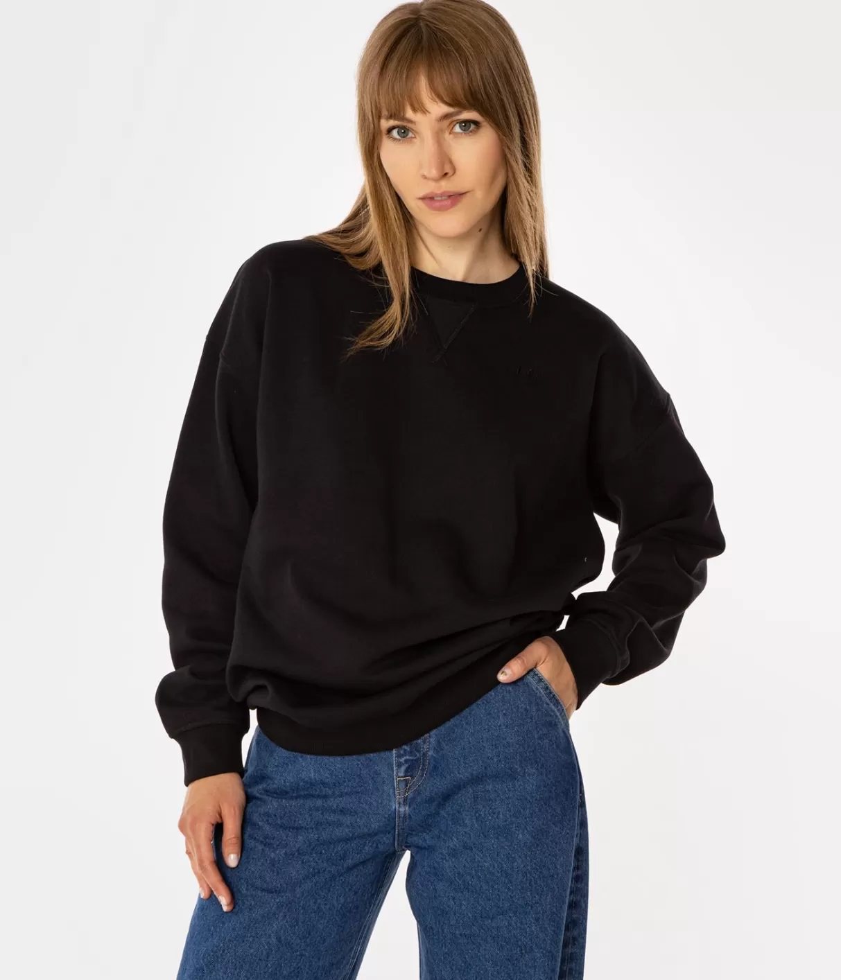 Bluza damska oversize SANTI 4585 BLACK-Lee Cooper Flash Sale