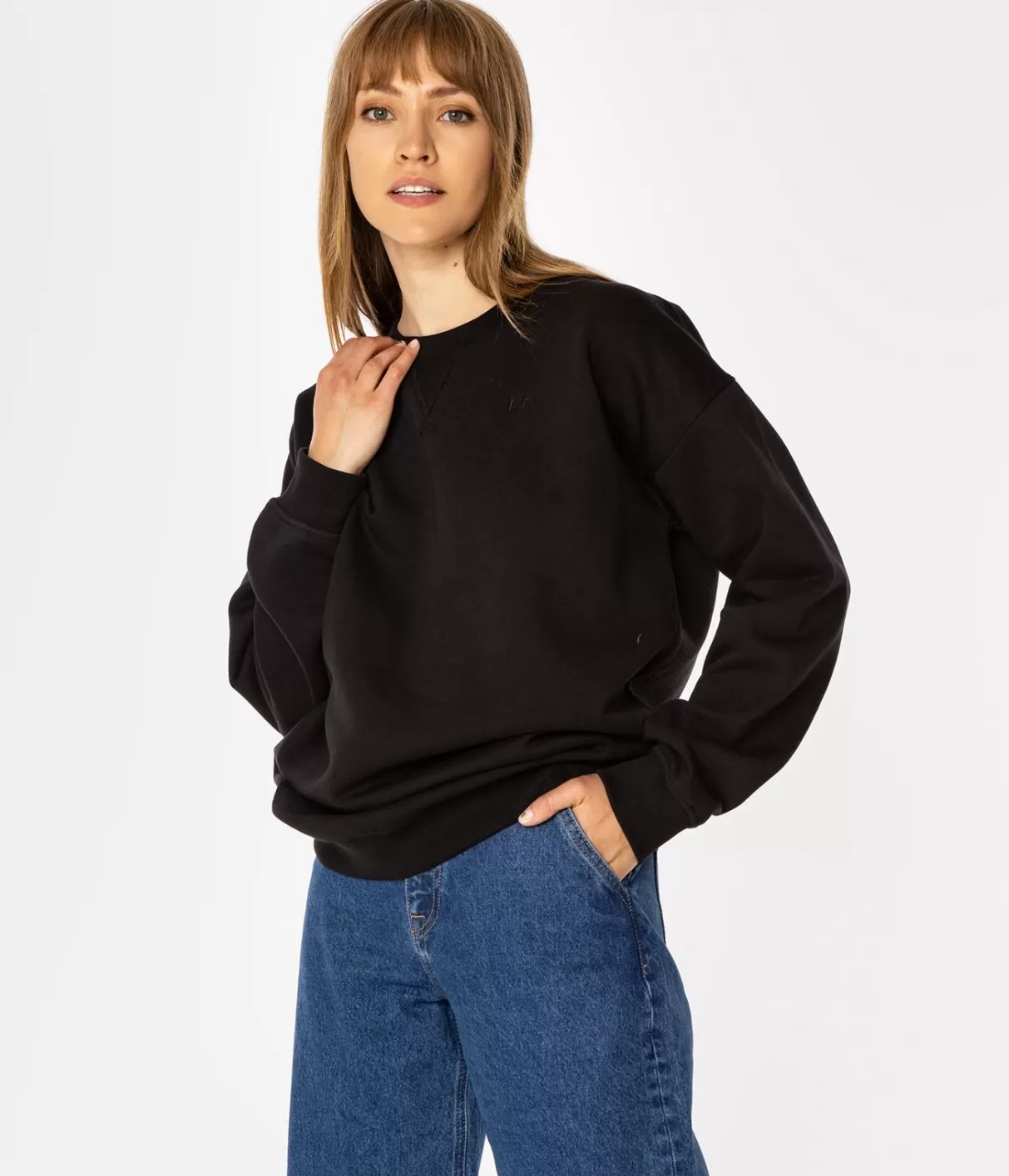 Bluza damska oversize SANTI 4585 BLACK-Lee Cooper Flash Sale