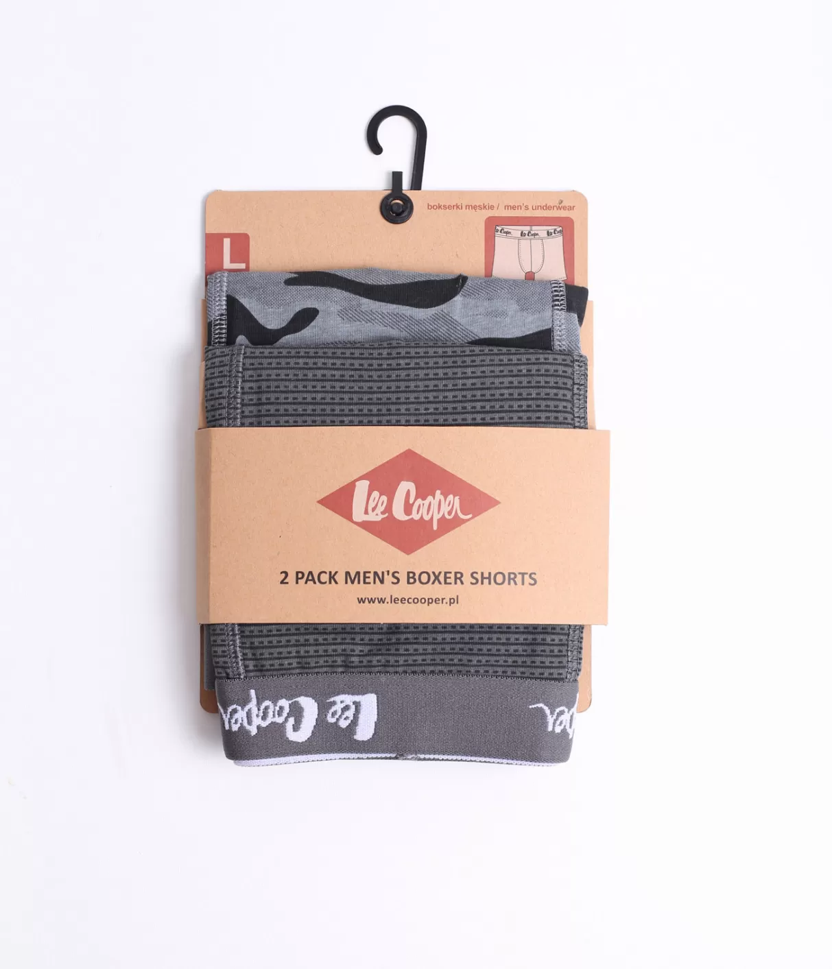 Bokserki 2-pak DUOBOX 9539 GREY BLACK-Lee Cooper New