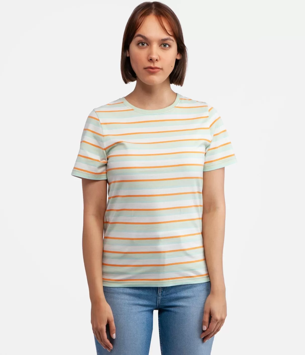 Dopasowany t-shirt w paski TELMA ORGANIC MUSKMELON-Lee Cooper Best Sale