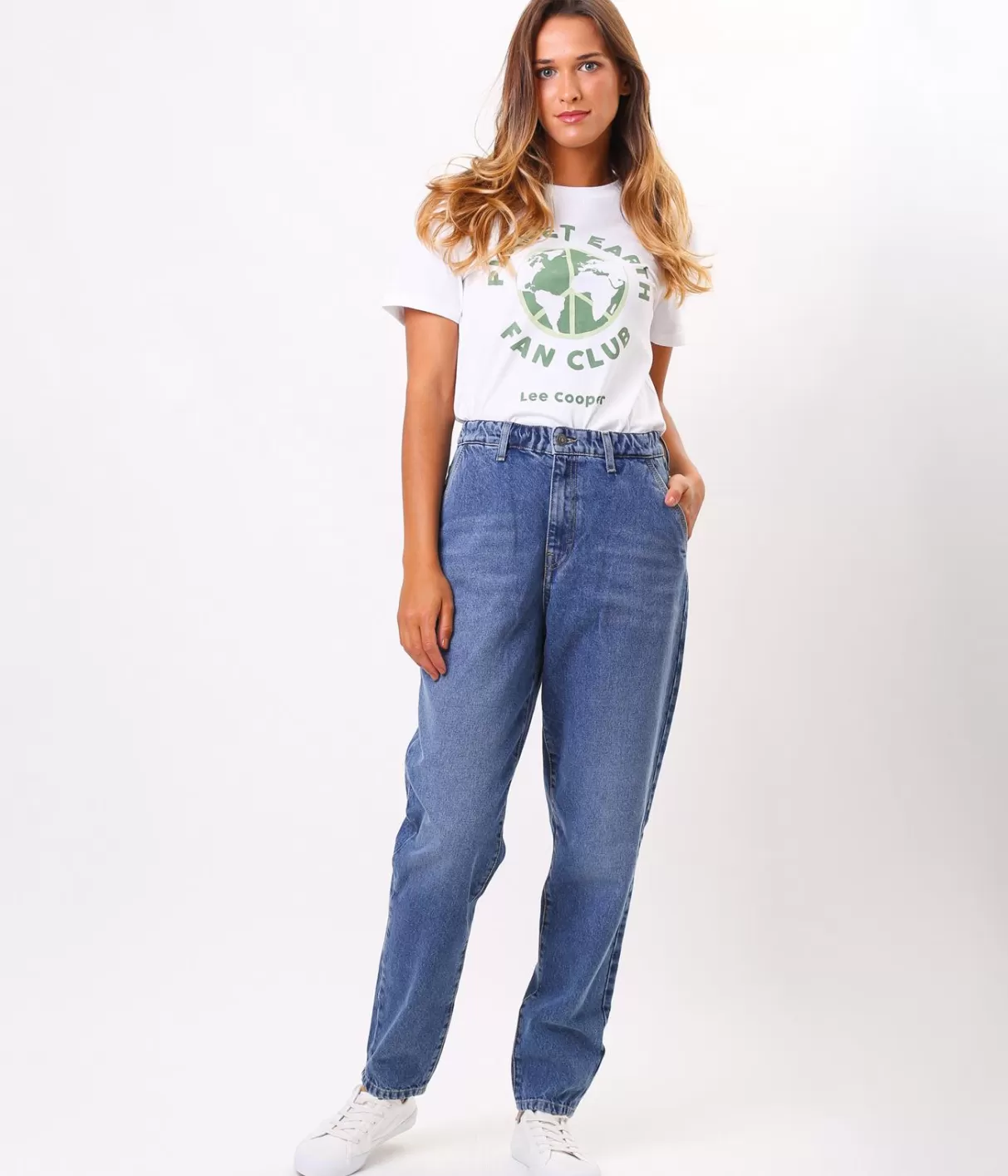 Jeansy damskie mom jeans CLARINE 1720 BRUSHED USED-Lee Cooper Fashion