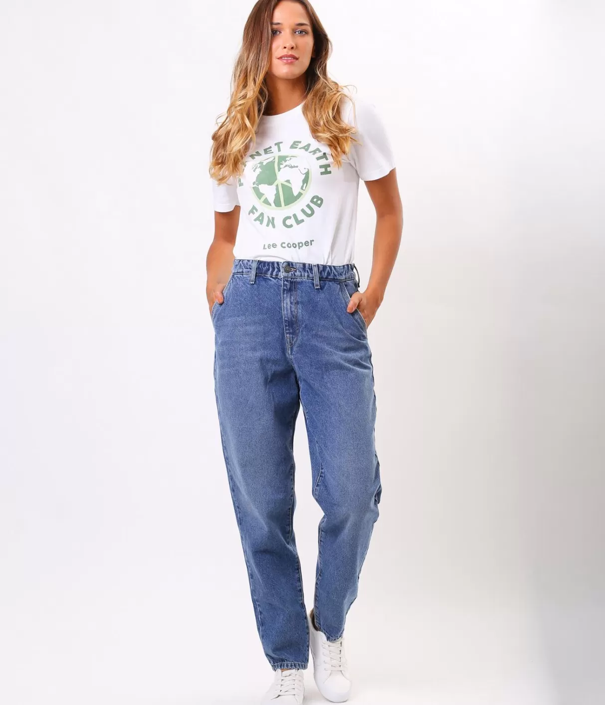 Jeansy damskie mom jeans CLARINE 1720 BRUSHED USED-Lee Cooper Fashion