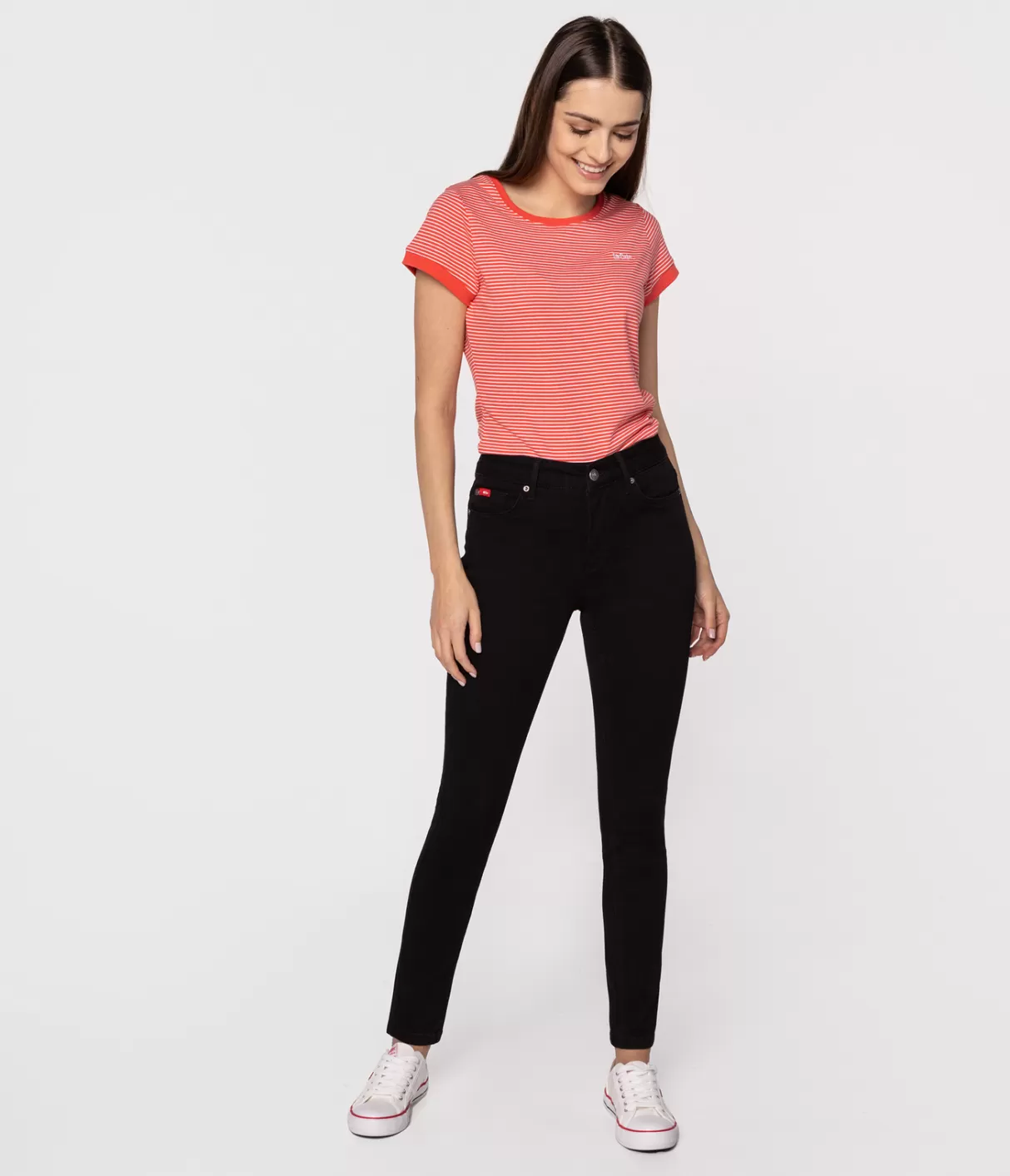 Jeansy damskie skinny SCARLET 8151 BLACK BLACK-Lee Cooper New