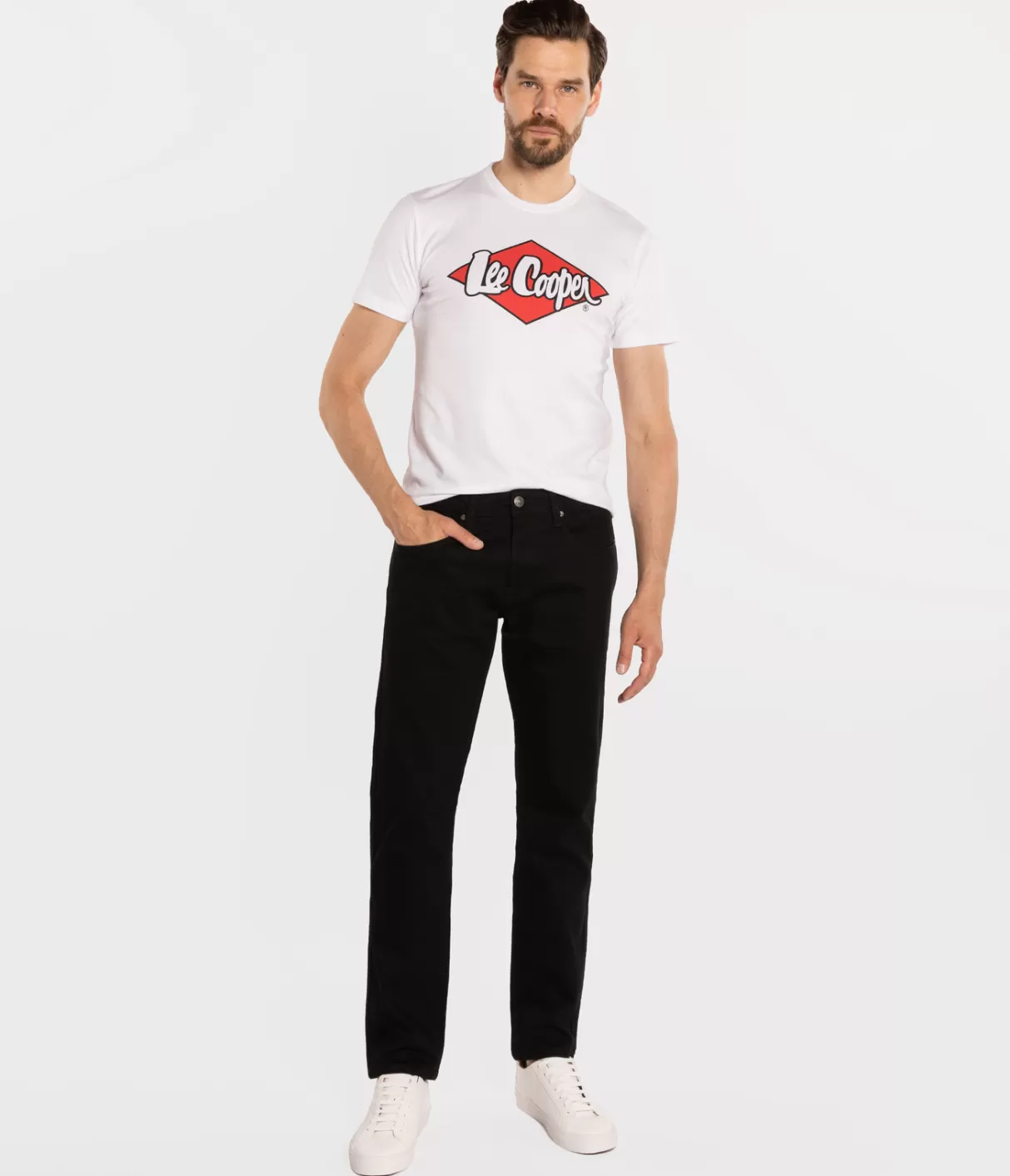 Jeansy męskie regular LC118 1900 BLACK-Lee Cooper Online