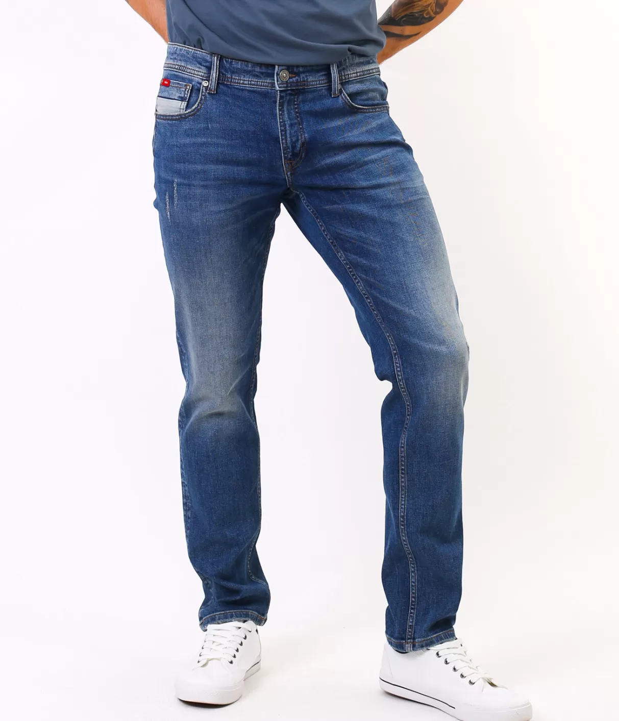 Jeansy męskie slim JAMES 2506 DESTROYED-Lee Cooper Best Sale