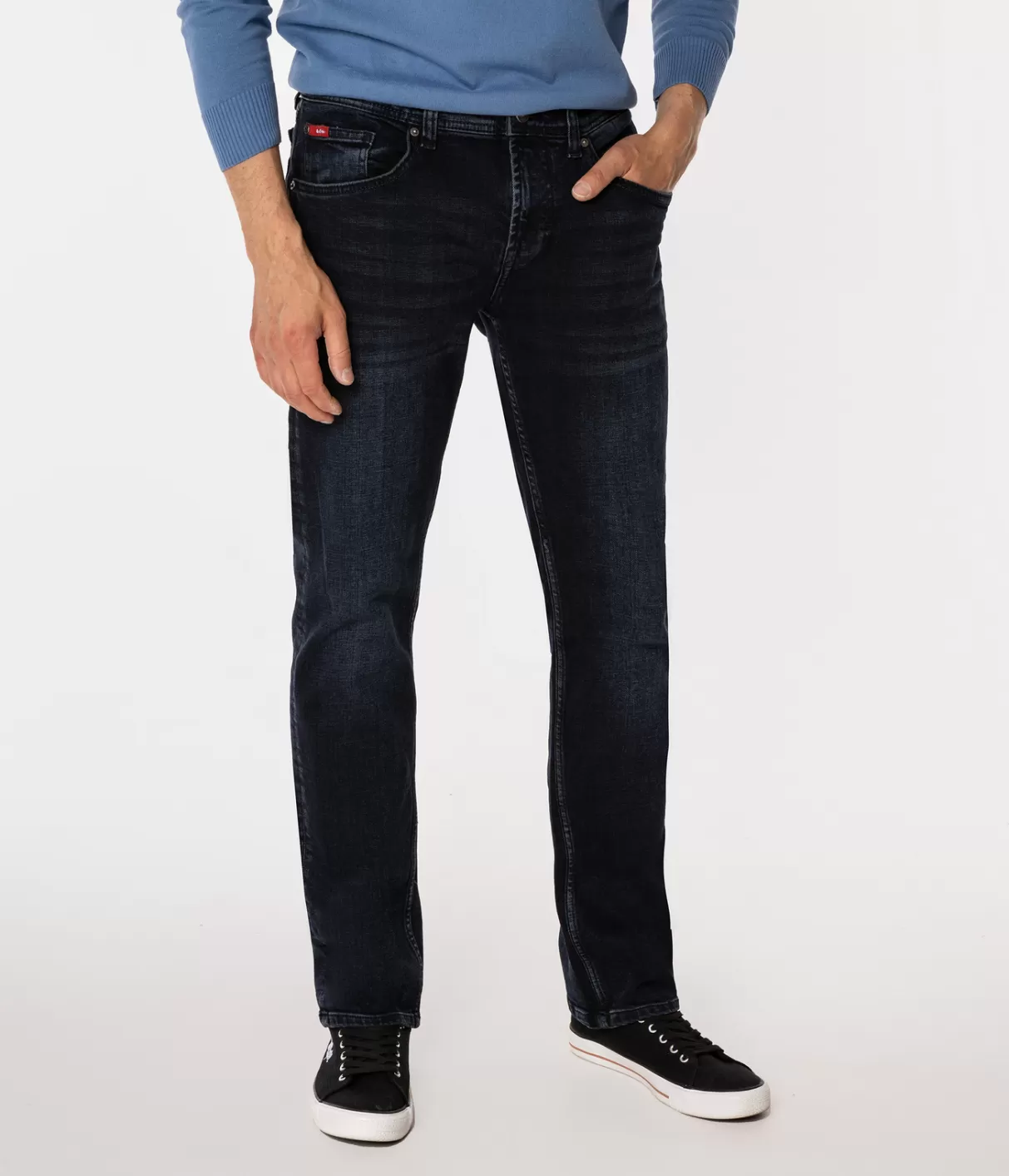 Jeansy męskie straight HARRY 2540 BLUE BLACK USED-Lee Cooper Cheap