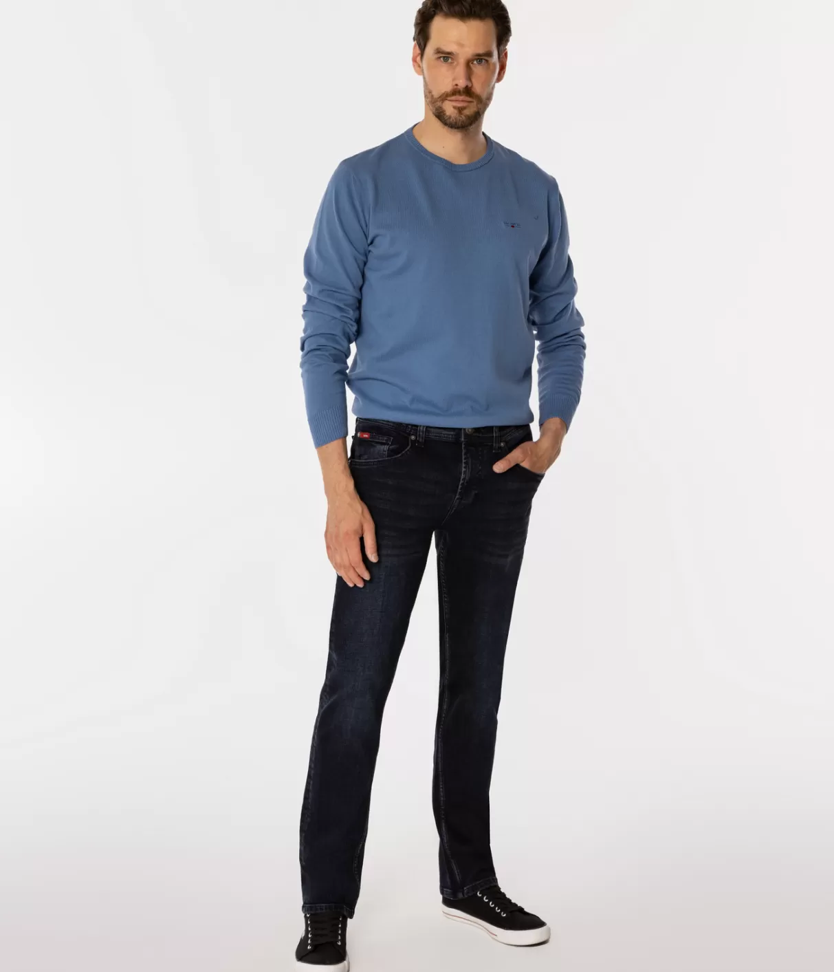 Jeansy męskie straight HARRY 2540 BLUE BLACK USED-Lee Cooper Cheap