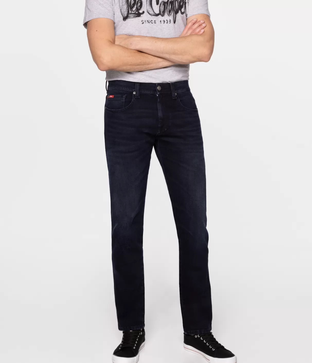 Jeansy męskie tapered LC7504 1386 DARK USED-Lee Cooper Shop