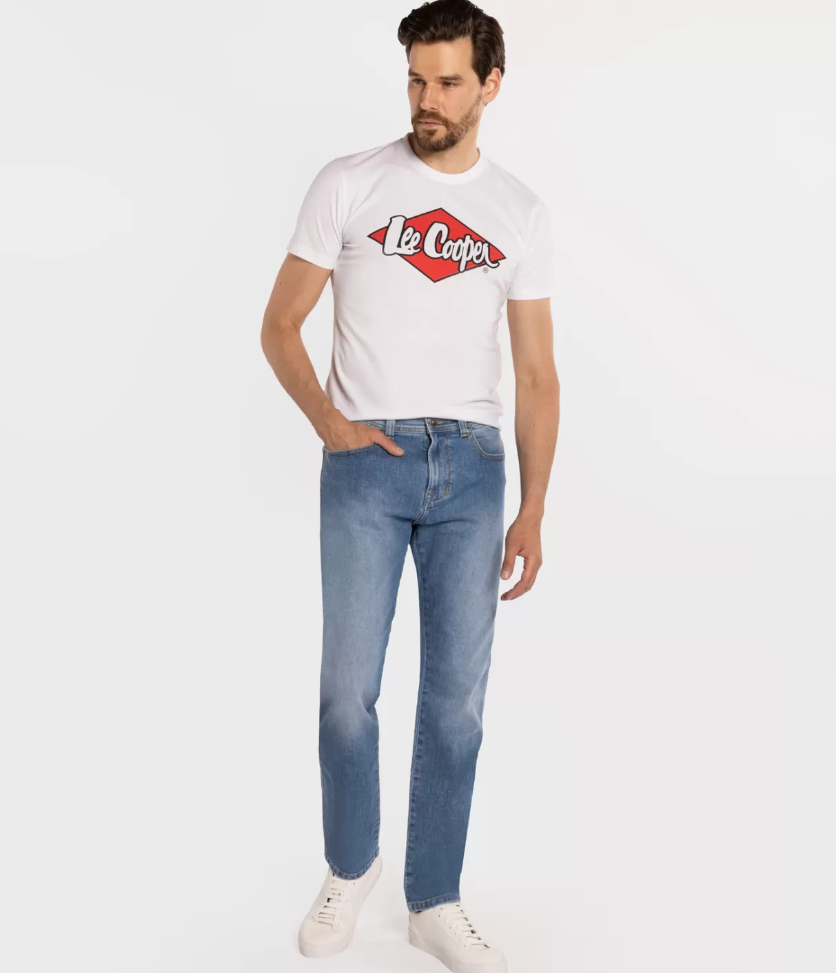 Jeansy męskie tapered LC7504 1533 LIGHT USED-Lee Cooper Clearance