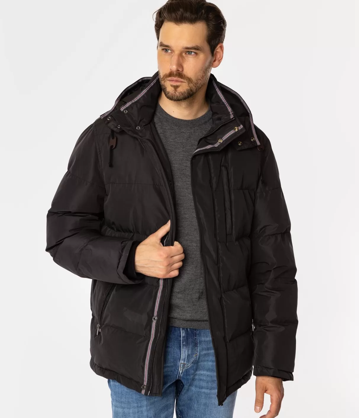 Kurtka zimowa z kapturem RASEL2 7416 BLACK-Lee Cooper Online