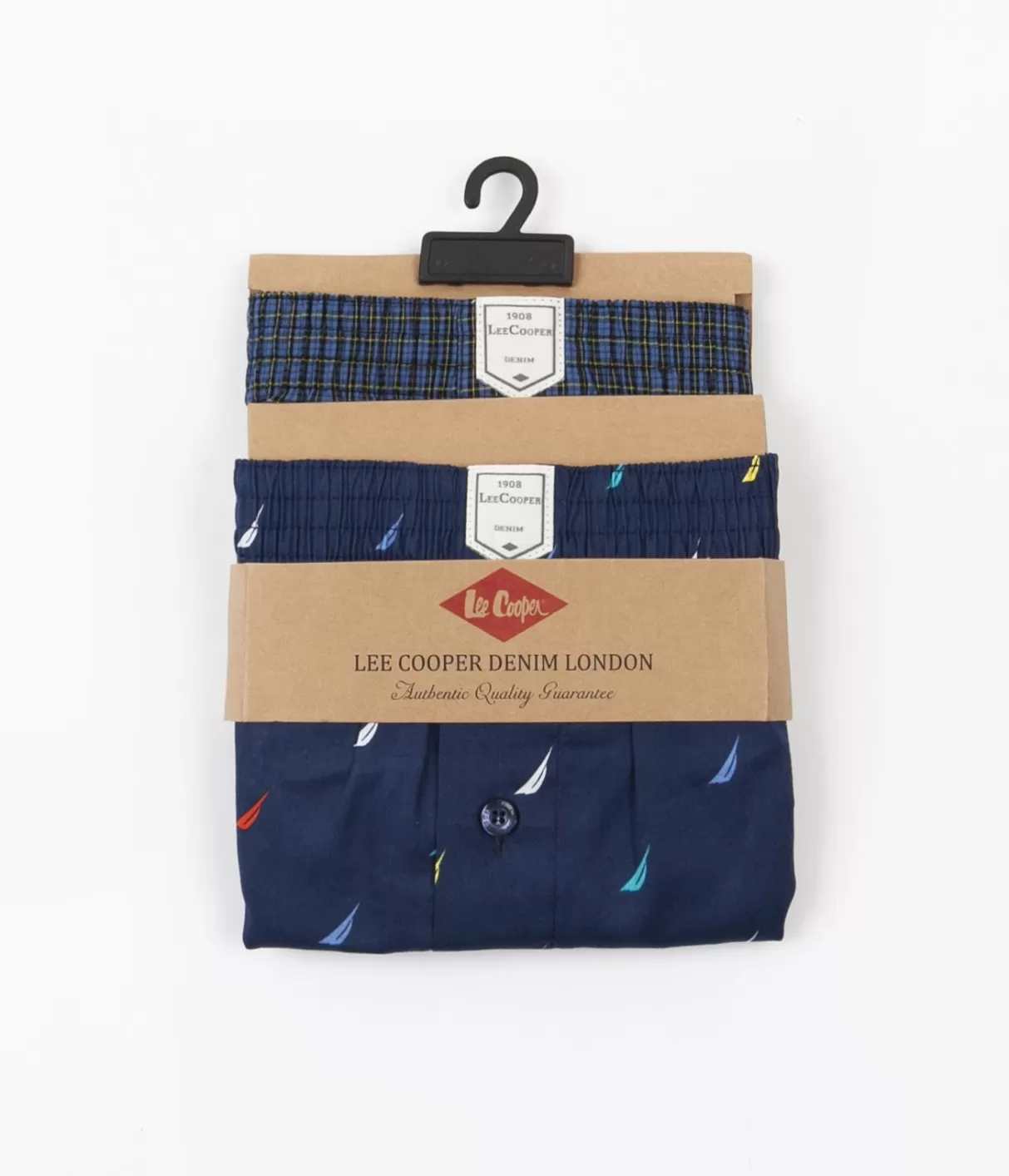 Luźne bokserki 2-pak BOX24 0004 YELLOW NAVY-Lee Cooper Hot