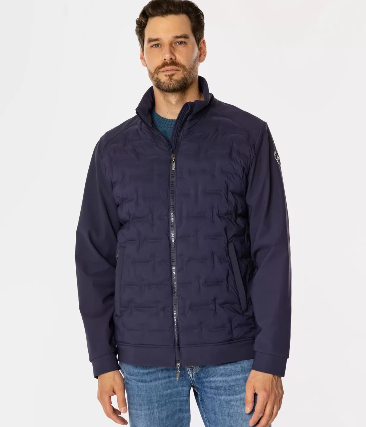 Pikowana kurtka przejściowa NIKO 2424 NAVY-Lee Cooper Flash Sale