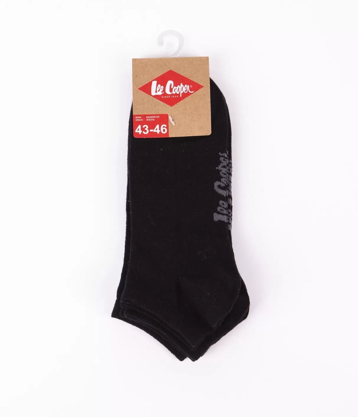 Skarpety stopki czarne 3-pak SNESOCKS 0733 BLACK-Lee Cooper Discount