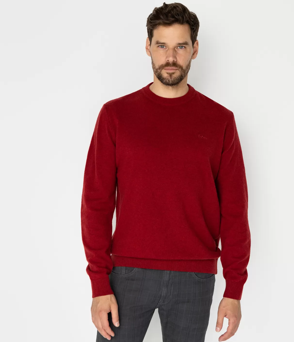 Sweter męski z wełny jagnięcej LENI TOY RED-Lee Cooper Best