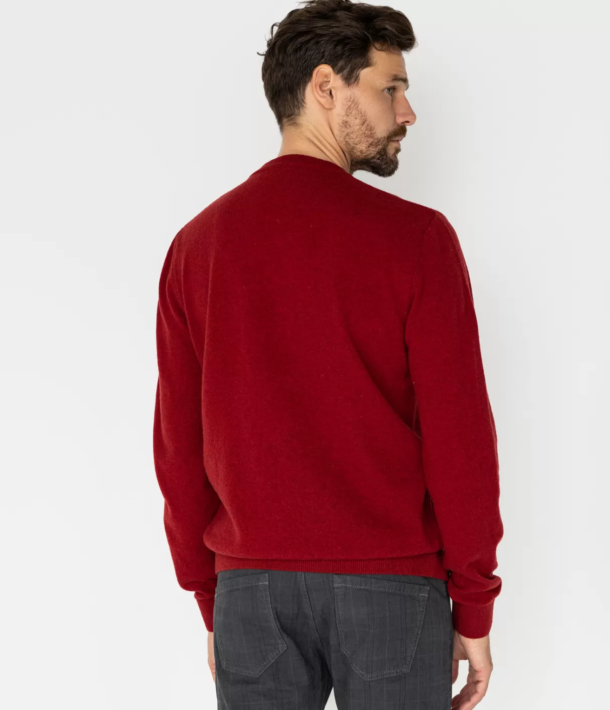 Sweter męski z wełny jagnięcej LENI TOY RED-Lee Cooper Best