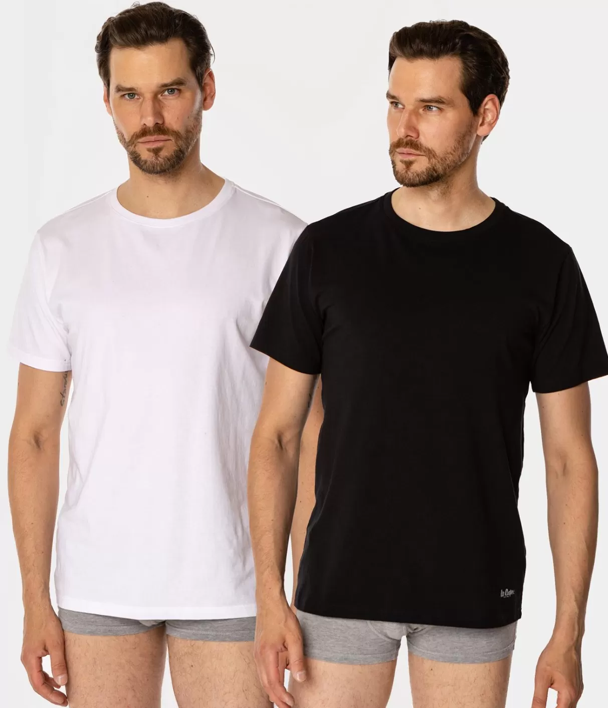 Zestaw dwóch klasycznych t-shirtów BASIC 2024 BLACK WHITE-Lee Cooper Best